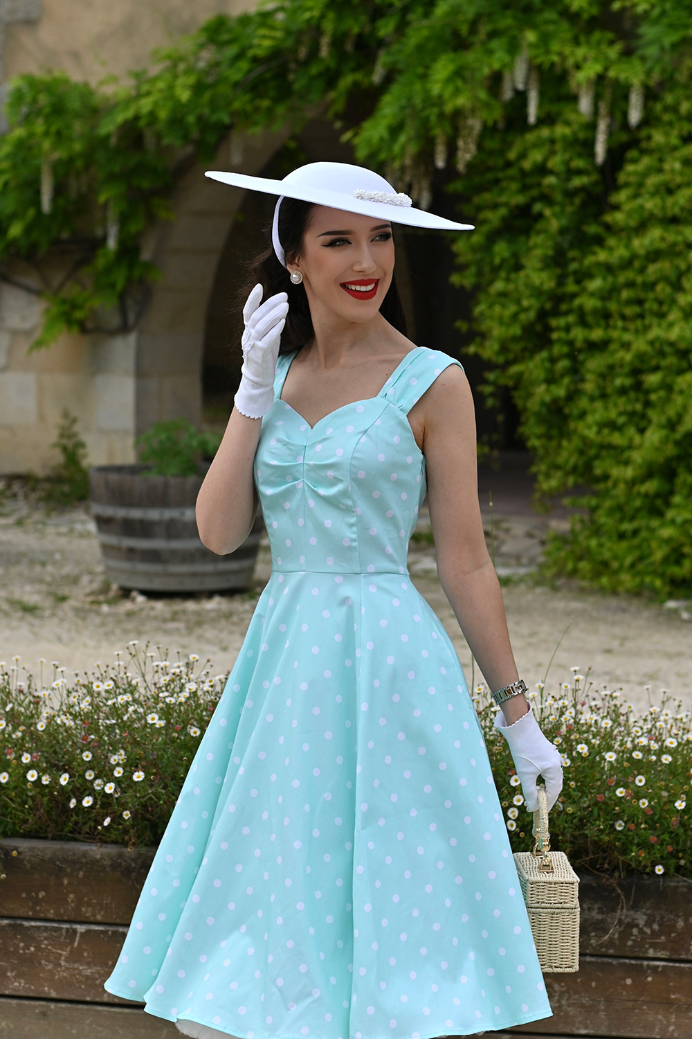 Elena Polka Dot Swing Dress